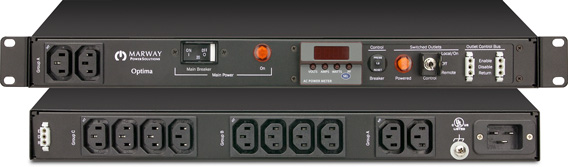 A Marway 520 PDU exhibiting some of the features found in industrial PDUs.