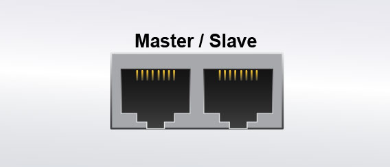 An illustration of the master slave bus connector.